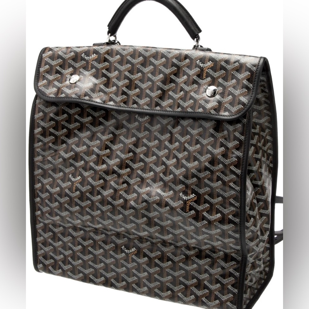 Goyard Black and Brown Geometric Backpack GUC